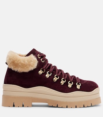 Arosa shearling-lined suede lace-up boots | Bogner