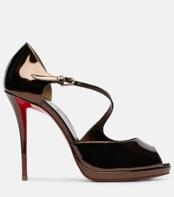 Miss Zigourata 120 mirrored leather sandals | Christian Louboutin