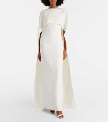 Verzierte Robe aus Crêpe mit Kristallen | Roland Mouret