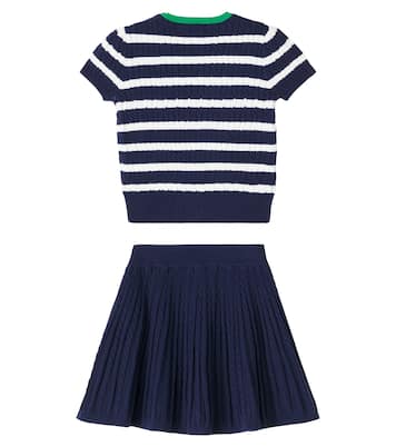 Knitted cotton top and skirt set | Polo Ralph Lauren Kids