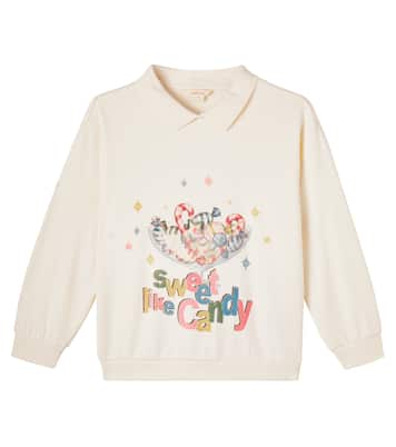 Spotty printed cotton jersey sweatshirt | Konges Sløjd