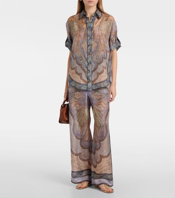 Wanderlust printed silk wide-leg pants | Zimmermann
