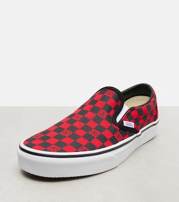 x Vans VLogo checked canvas slip-on sneakers | Valentino Garavani