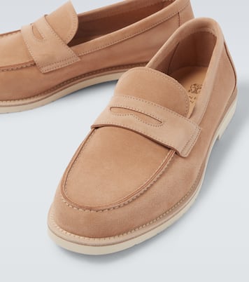 Suede penny loafers | Brunello Cucinelli