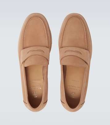 Suede penny loafers | Brunello Cucinelli