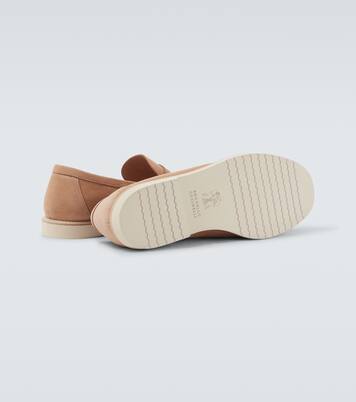 Suede penny loafers | Brunello Cucinelli