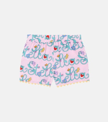 Shorts in cotone con logo | Stella McCartney Kids