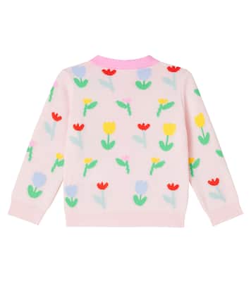 Baby floral cotton cardigan | Stella McCartney Kids