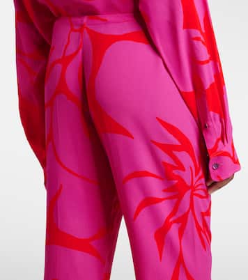 Pantaloni regular con stampa floreale | Dries Van Noten