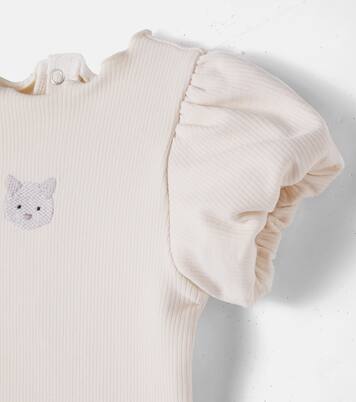 Baby Bestickter Body Nowie aus Rippstrick | Donsje