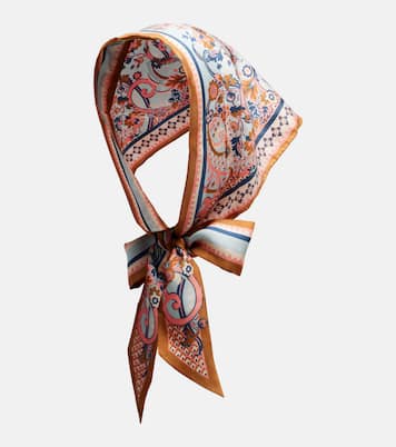 Printed silk head wrap | Zimmermann