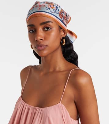 Printed silk head wrap | Zimmermann