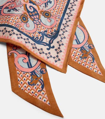 Printed silk head wrap | Zimmermann