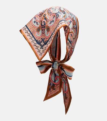 Printed silk head wrap | Zimmermann