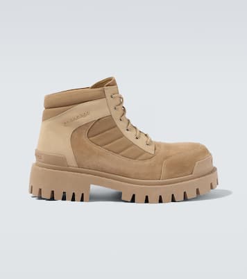 Bottines Combat Strike en daim | Balenciaga