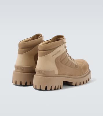 Bottines Combat Strike en daim | Balenciaga