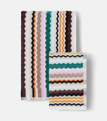 Aura Zigzag set of 2 cotton towels | Missoni