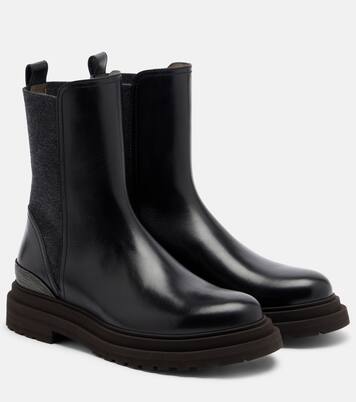 Monili leather Chelsea boots | Brunello Cucinelli