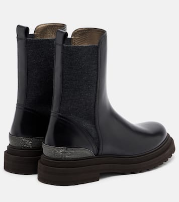 Monili leather Chelsea boots | Brunello Cucinelli