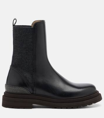 Monili leather Chelsea boots | Brunello Cucinelli
