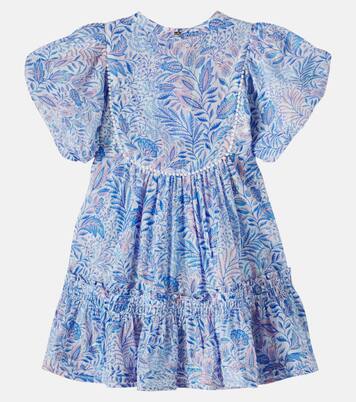 Robe Cruz en coton mélangé à imprimé floral | Poupette St Barth Kids