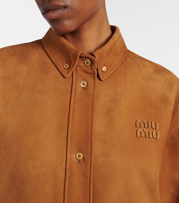 Suede blouson jacket | Miu Miu