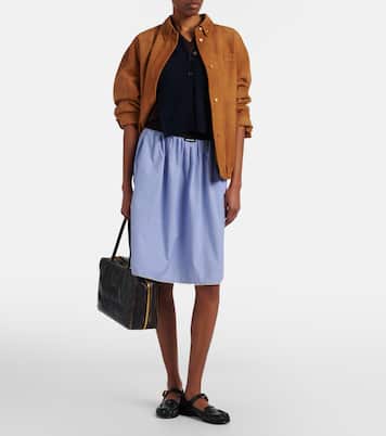 Suede blouson jacket | Miu Miu