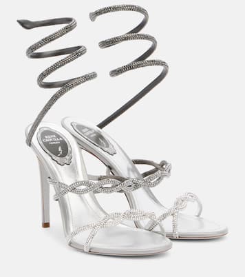Cleo embellished satin sandals | Rene Caovilla
