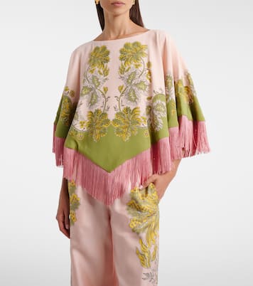 Wendbarer Poncho Vathe Placée aus Satin | La DoubleJ