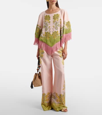 Wendbarer Poncho Vathe Placée aus Satin | La DoubleJ