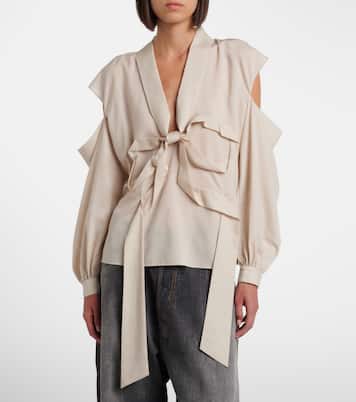 Bow-detail cutout blouse | Acne Studios