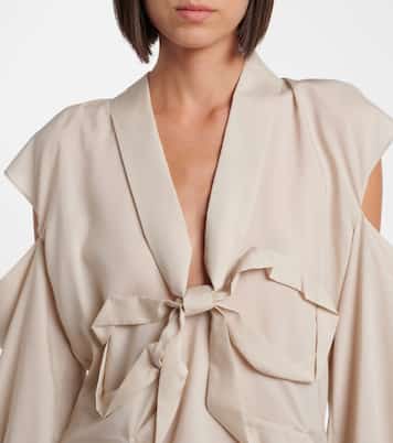 Bow-detail cutout blouse | Acne Studios