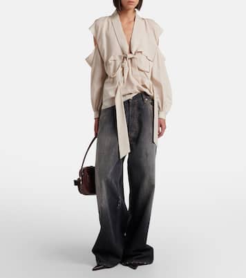 Bow-detail cutout blouse | Acne Studios