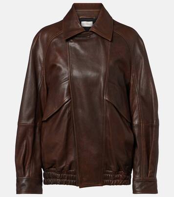 Rafe leather bomber jacket  | Nour Hammour