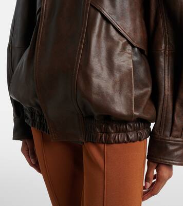 Rafe leather bomber jacket  | Nour Hammour