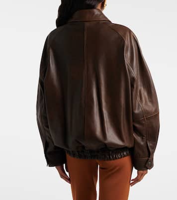 Rafe leather bomber jacket  | Nour Hammour
