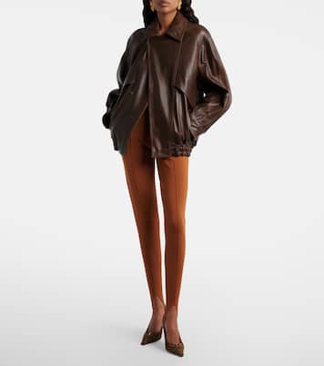 Rafe leather bomber jacket  | Nour Hammour