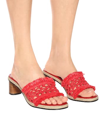 Pantoletten aus Raffiabast | Altuzarra