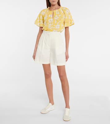 Top Idette en coton à fleurs | Velvet