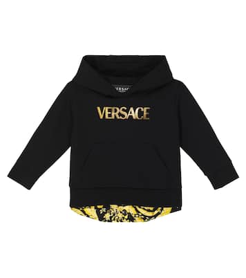 Baby logo cotton-blend hoodie | Versace Kids