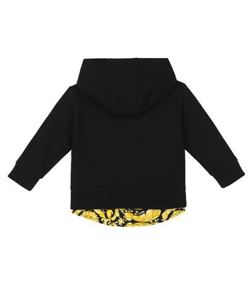 Baby logo cotton-blend hoodie | Versace Kids