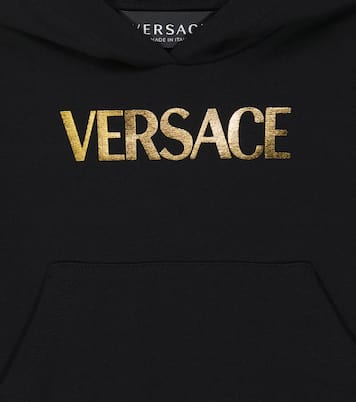 Baby logo cotton-blend hoodie | Versace Kids
