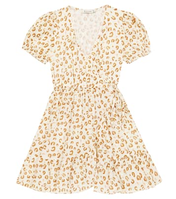 Leopard-print cotton wrap dress | The New Society