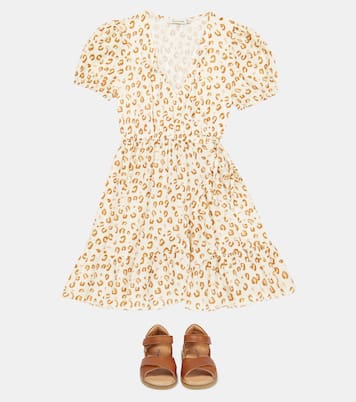 Leopard-print cotton wrap dress | The New Society
