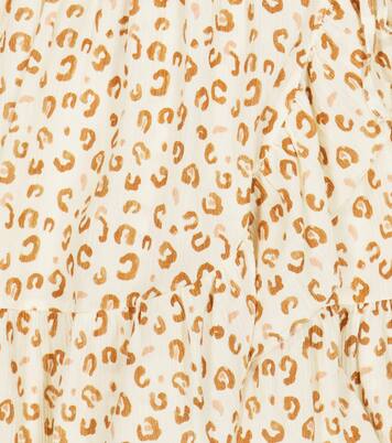 Leopard-print cotton wrap dress | The New Society