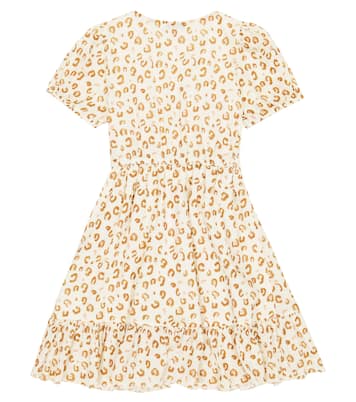 Leopard-print cotton wrap dress | The New Society
