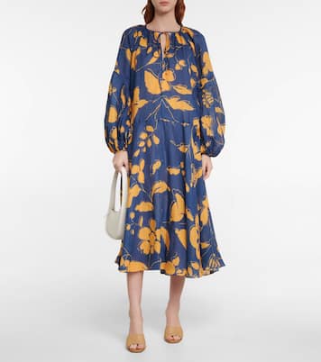 Malorie floral ramie midi dress | Lee Mathews