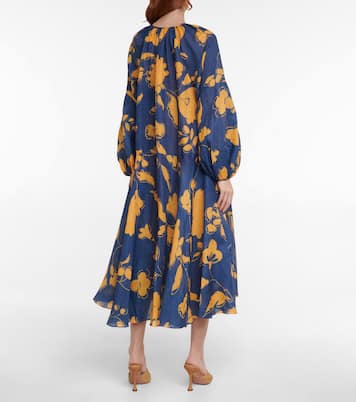 Malorie floral ramie midi dress | Lee Mathews