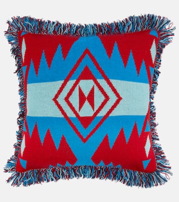 Icon wool-blend jacquard cushion | Alanui