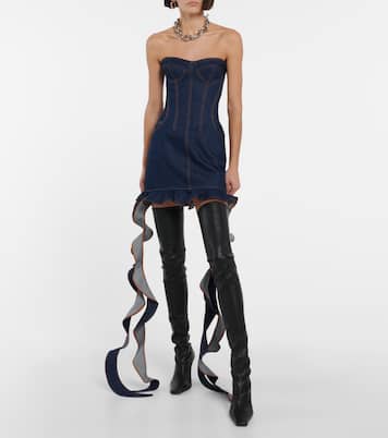 Vestido corto en denim | David Koma